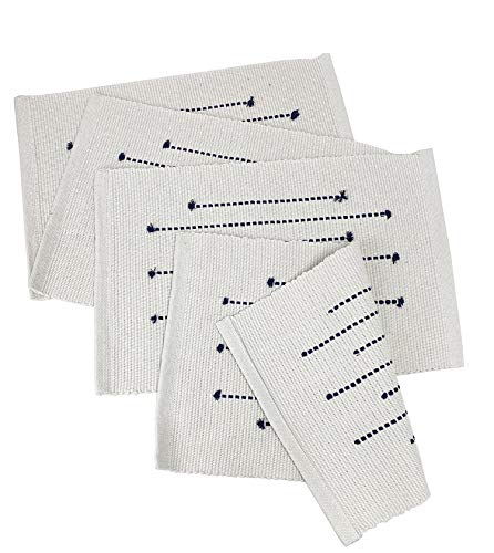 Fennco Styles Black Stripe Textured Minimalist Decorative Cotton Placemats 13" W x 19" L, Set of 6 - Heat Resistant Insulation Table Mats for Home Décor, Dining Table, Banquets and Special Events