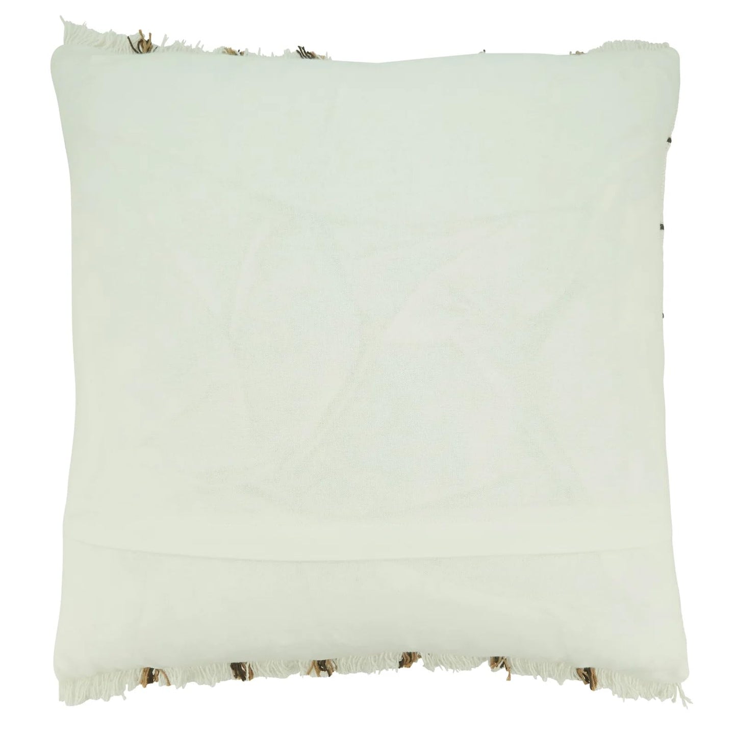 Fennco Styles Striped Design Cotton Decorative Throw Pillow Cover 22" W x 22" L - Ivory Textured Cushion Case for Home, Couch, Bedroom, Living Room and Office Décor