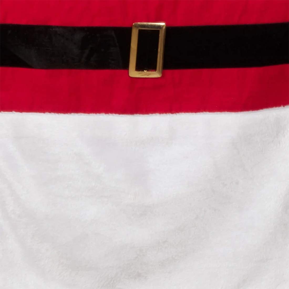 Fennco Styles Christmas Santa Belt Table Runner 16" W x 72" L - Red Table Cover for Christmas, Holiday, Dining Table, Family Gathering, Banquets and Special Occasion