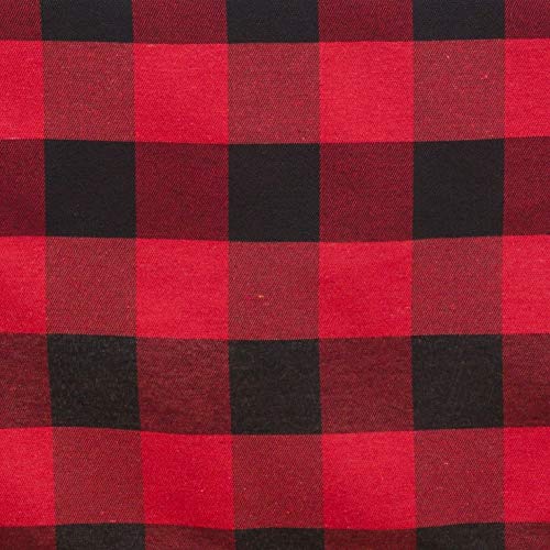 Fennco Styles Buffalo Plaid Collection Classic Checked Cotton Blend Table Linens