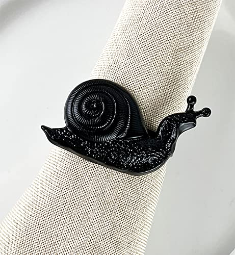 Fennco Styles Nature's Touch Snail Metal Napkin Rings, Set of 4 – Copper Napkin Holders for Family Dinner, Themed Party, Table Décor, Banquets, Holidays and Special Occasion