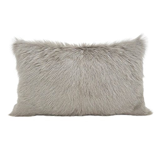 Fennco Styles Home Decor Luxury Genuine Goat Fur Filled Throw Pillow