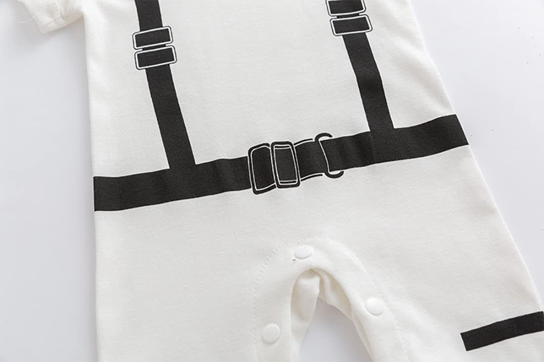 stylesilove Baby Toddler Boys Astronaut Cotton Hooded Romper Spaceman Jumpsuit Outfit