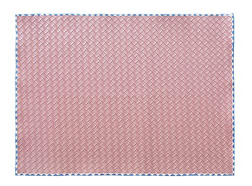 Fennco Styles Modern Basket Weave Placemats 13" W x 18" L, Set of 4 - Woven Table Mats Heat Resistant Insulation Anti-Slip for Home, Boho Décor, Dining Table, Banquets and Special Events