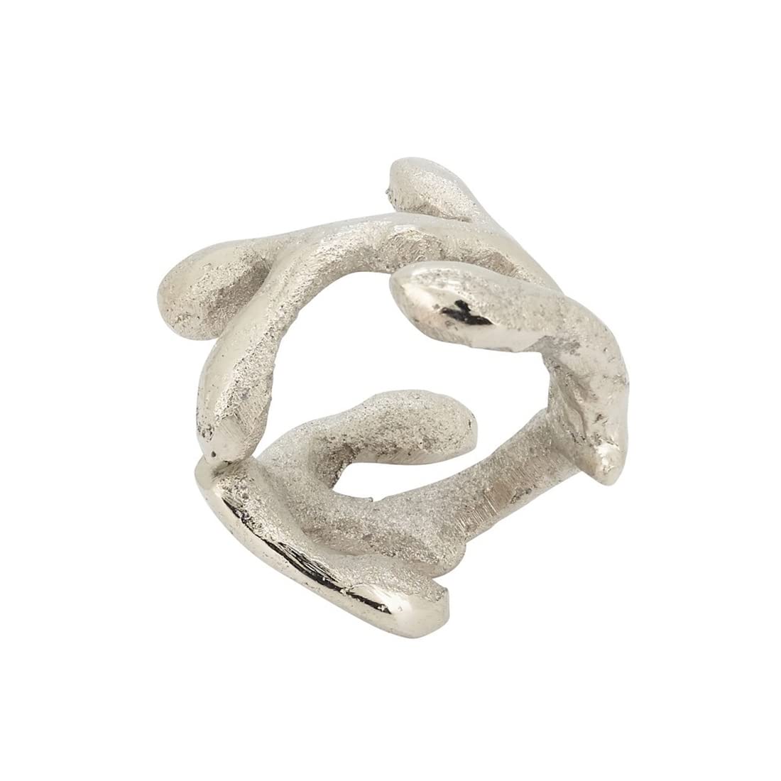 Fennco Styles Modern Twigs Aluminum Napkin Rings, Set of 4 - Bronze Branch Metal Napkin Holder for Everyday Use, Dining Table Décor, Banquets and Special Occasion