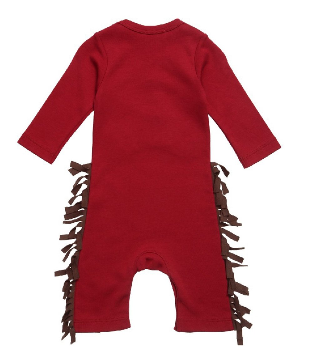 stylesilove Infant Toddler Baby Boy Sheriff Cowboy Fringed Photo Props Romper and Hat 2-Piece
