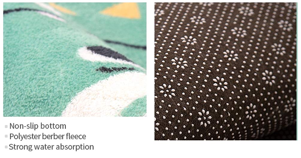 Fennco Styles Kids Cartoon Small Area Rug - Animal Design Soft Non-Slip Carpet Play Mat for Boys Girls Bedroom Décor, Kids Playroom, Living Room, Nursery Décor