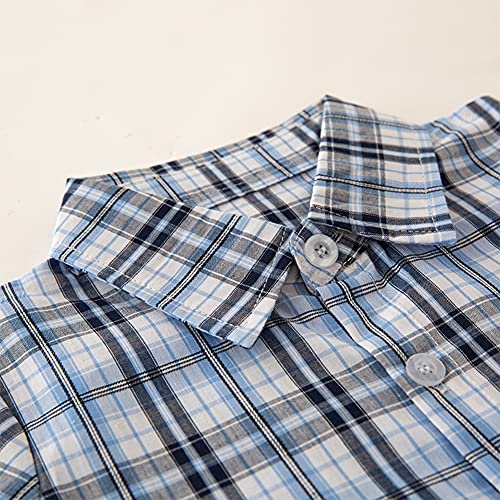 stylesilove Toddler Boys Short Sleeve Classic Cotton Button Down Shirt for Casual, Formal Event and Special Occasions