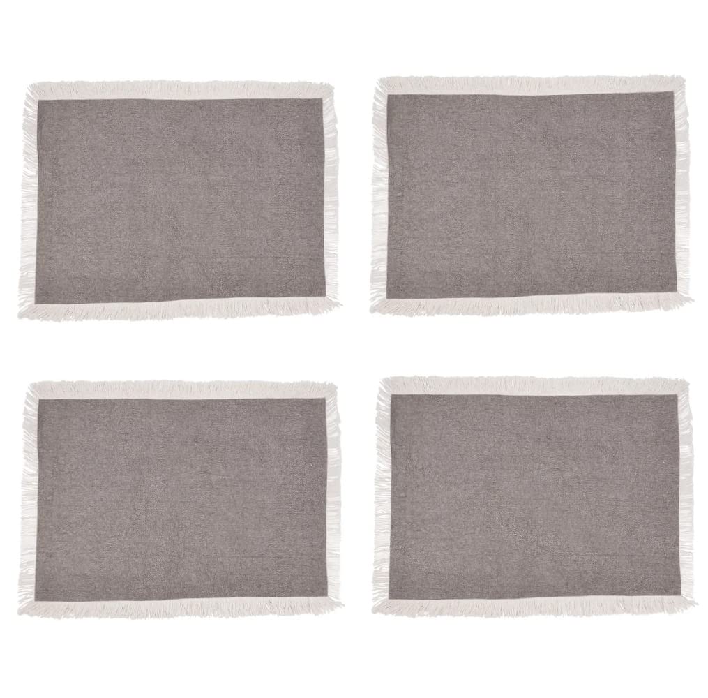 Fennco Styles Fringe Border Design Cotton Table Runner 16" W x 72" L - Table Cover for Christmas, Holiday, Dining Table, Everyday Use, Banquets and Special Occasion