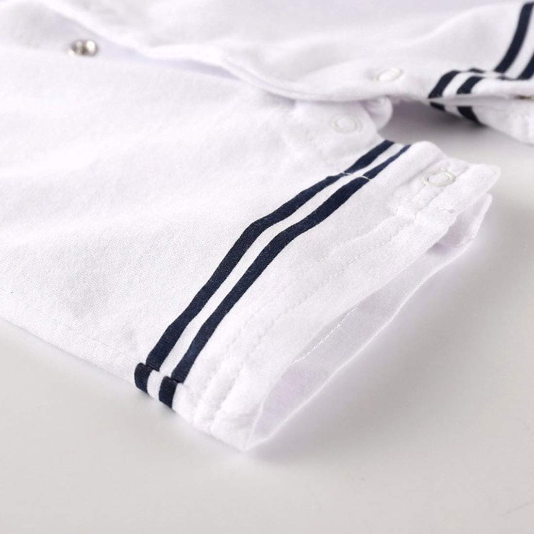stylesilove.com Baby Boy Marine Sailor White Short Sleeve Romper Onesie Outfit Holiday Special Occasion Baby Clothing