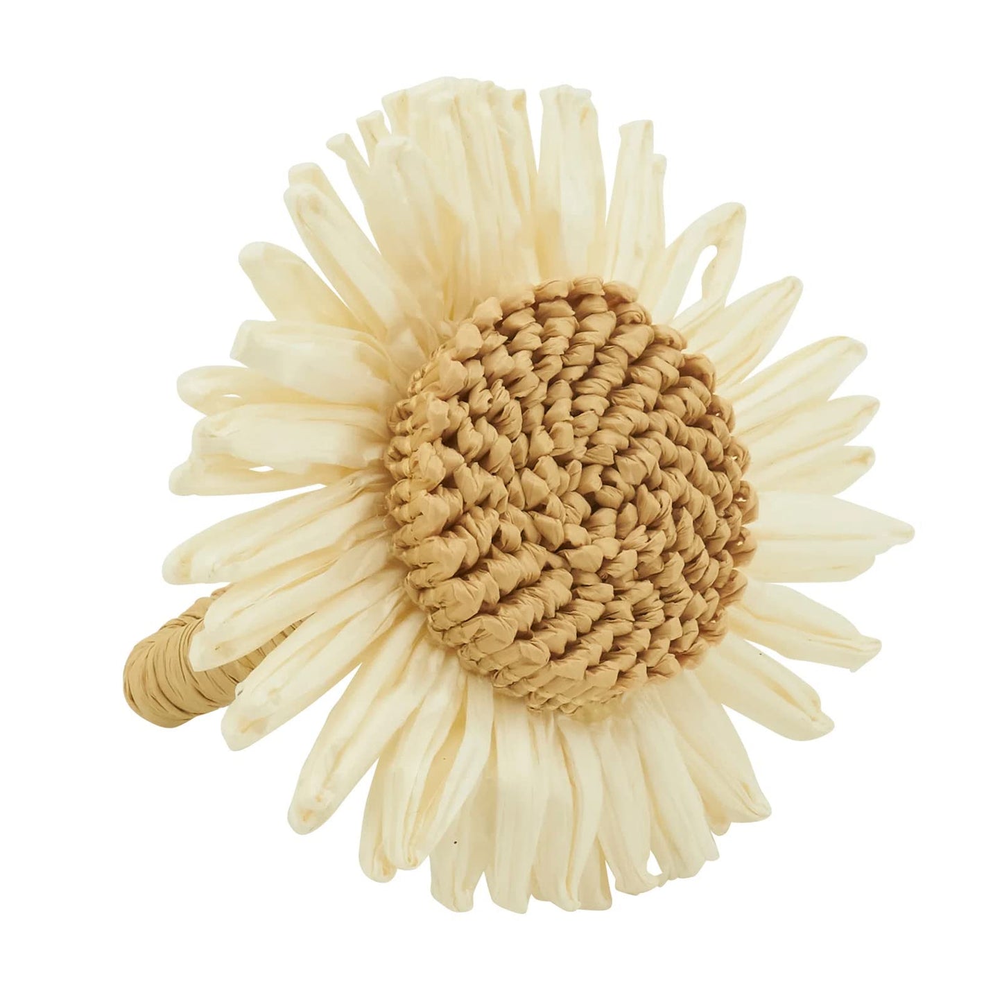 Fennco Styles Handmade Flower Design Decorative Napkin Rings, Set of 4 - White Floral Napkin Holders for Dining Table, Banquet, Spring and Summer Décor and Special Event