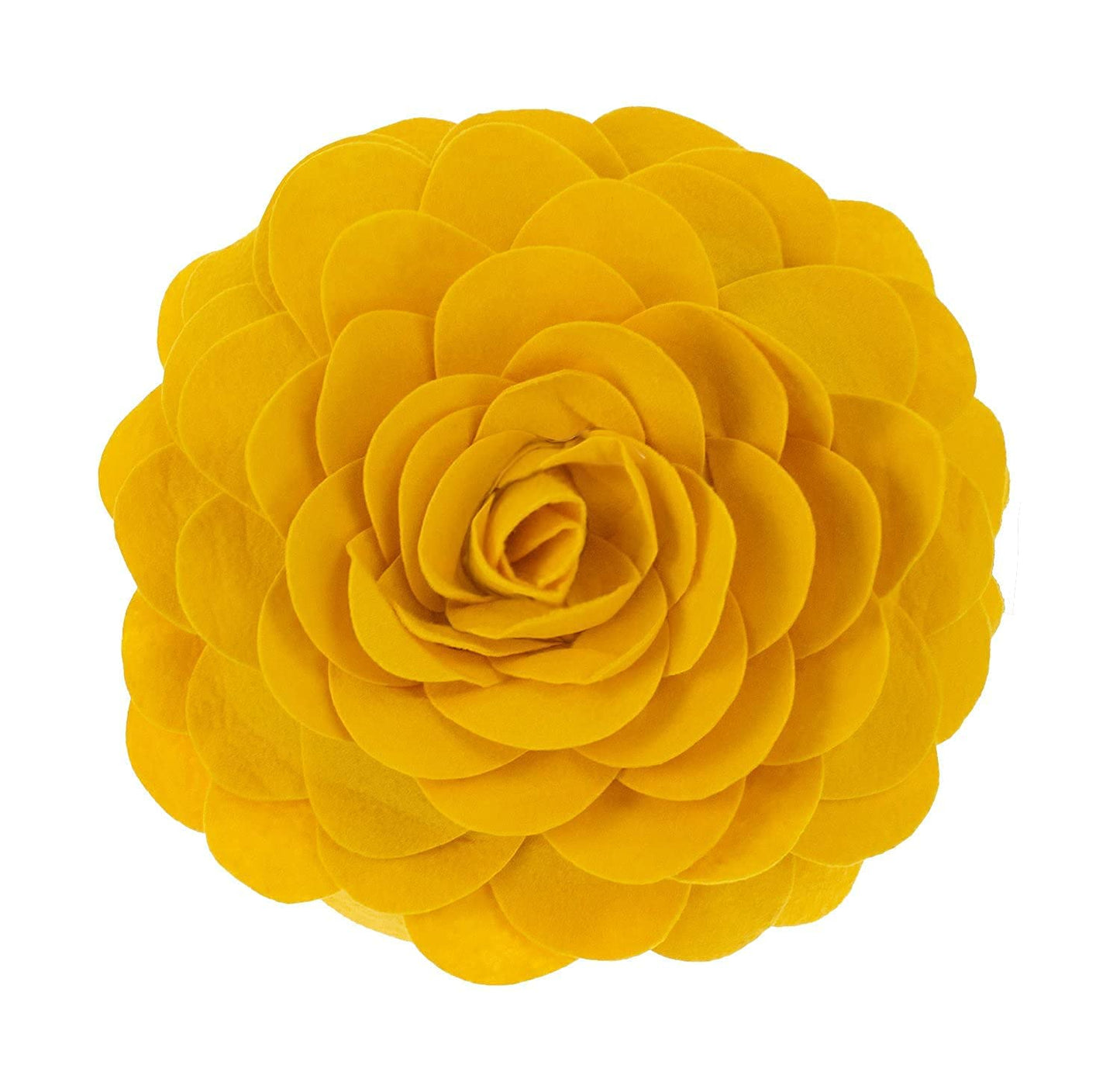 Fennco Styles Eva's Flower Throw Pillow 13" Round - Cute Flower Shaped Decorative Filled Floral Accent Pillow for Home, Couch, Bed, Sofa, Living Room