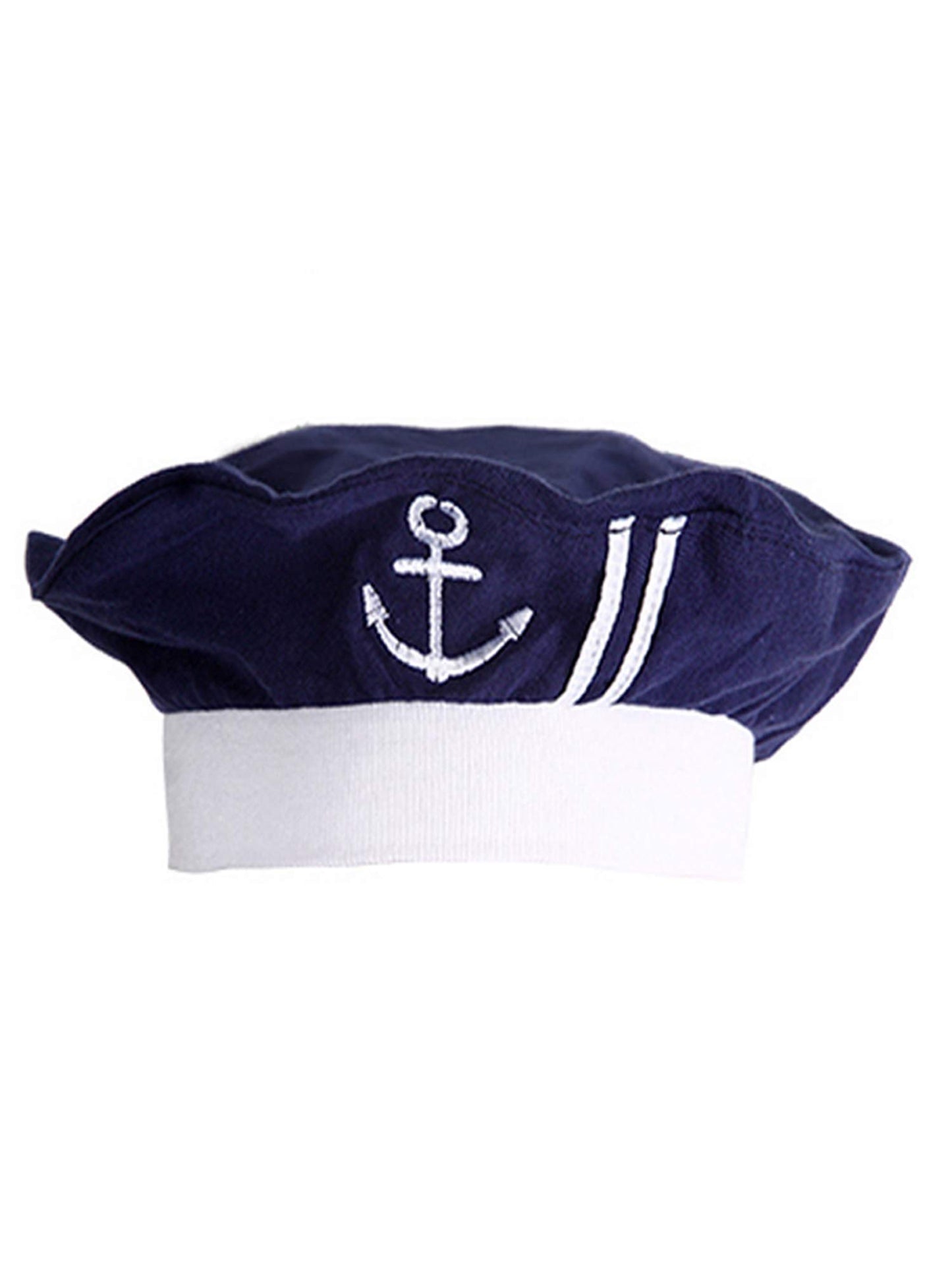stylesilove.com Baby Boy Marine Sailor Cotton Romper Onesie with Hat and Necktie 3pcs Holiday Outfit