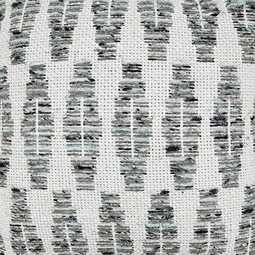Fennco Styles Grey Diamond Design Pure Cotton Decorative Throw Pillow – Luxury Textured Cushion for Couch, Sofa, Bedroom, Office and Living Room Décor