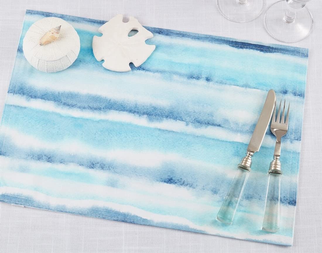 Fennco Styles Soft Watercolor Design Table Runner 16 x 70 Inch – Blue Table Cover for Home Décor, Dining Table, Banquets, Holidays and Special Events