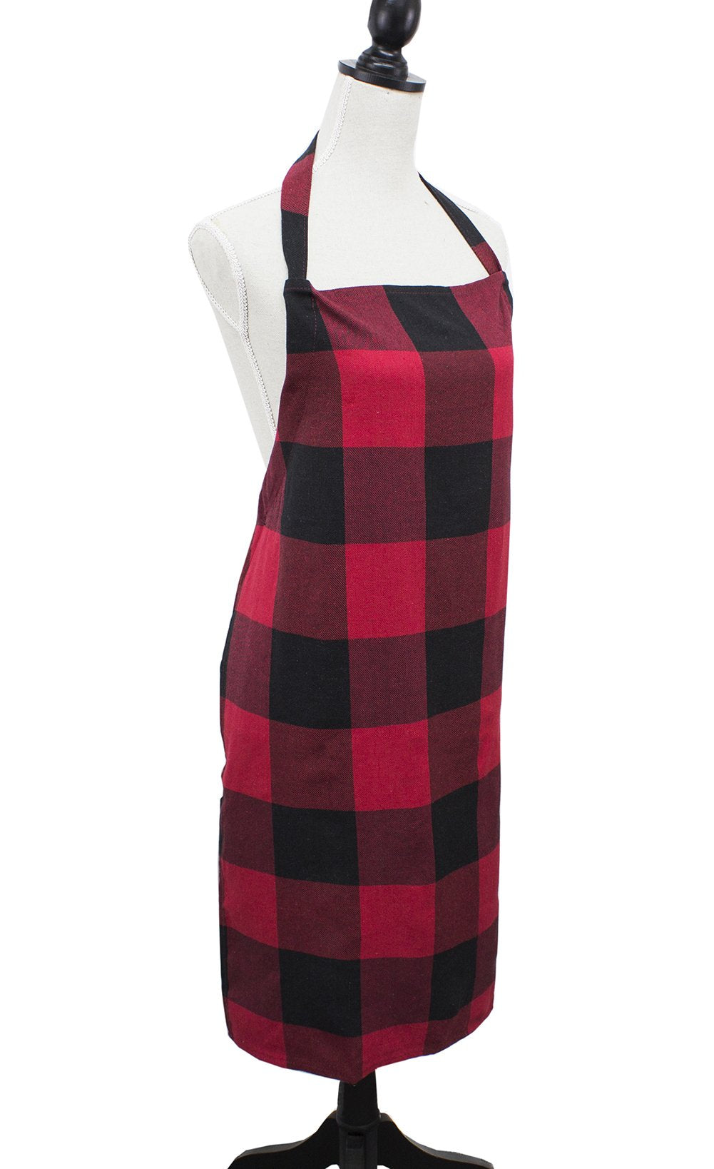 Fennco Styles Buffalo Check Plaid Design Cotton Kitchen Full Size Apron