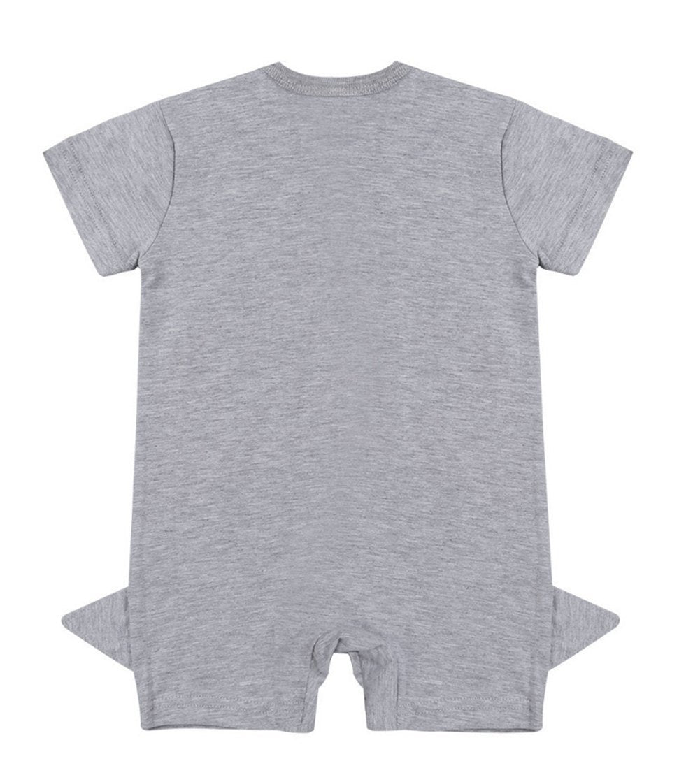 Styles I Love Infant Baby Boys Grey Shark Cotton Romper Jumpsuit Spring Summer Casual Outfit