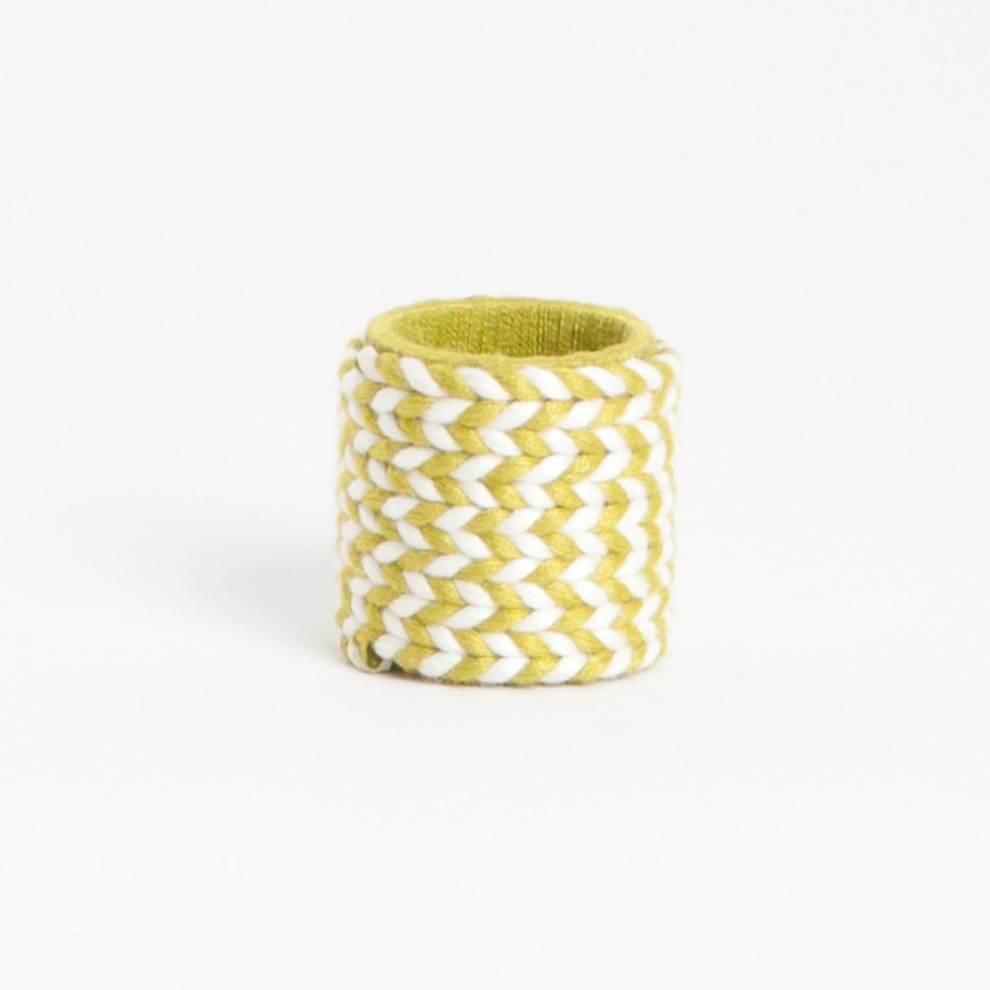 Fennco Styles Two Tone Braid Design Napkin Rings, Set of 4
