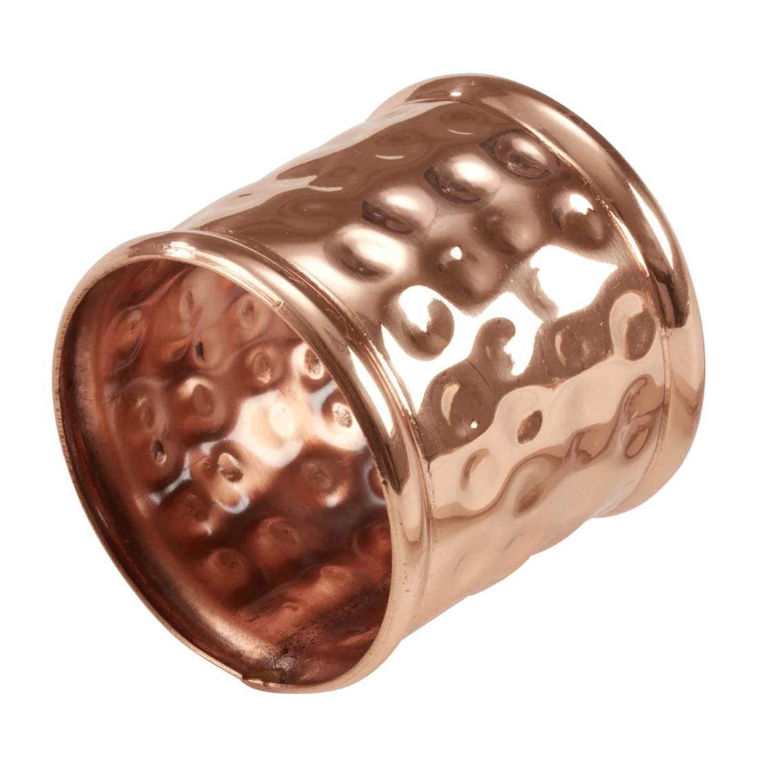 Fennco Styles Moscow Mule Hammered Design Metal Napkin Rings, Set of 4 - Copper Napkin Holders for Home, Dining Room, Banquet, Family Gathering, Holiday and Special Occasion