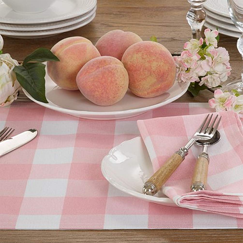 Fennco Styles Buffalo Plaid Collection Classic Checked Cotton Blend Table Linens