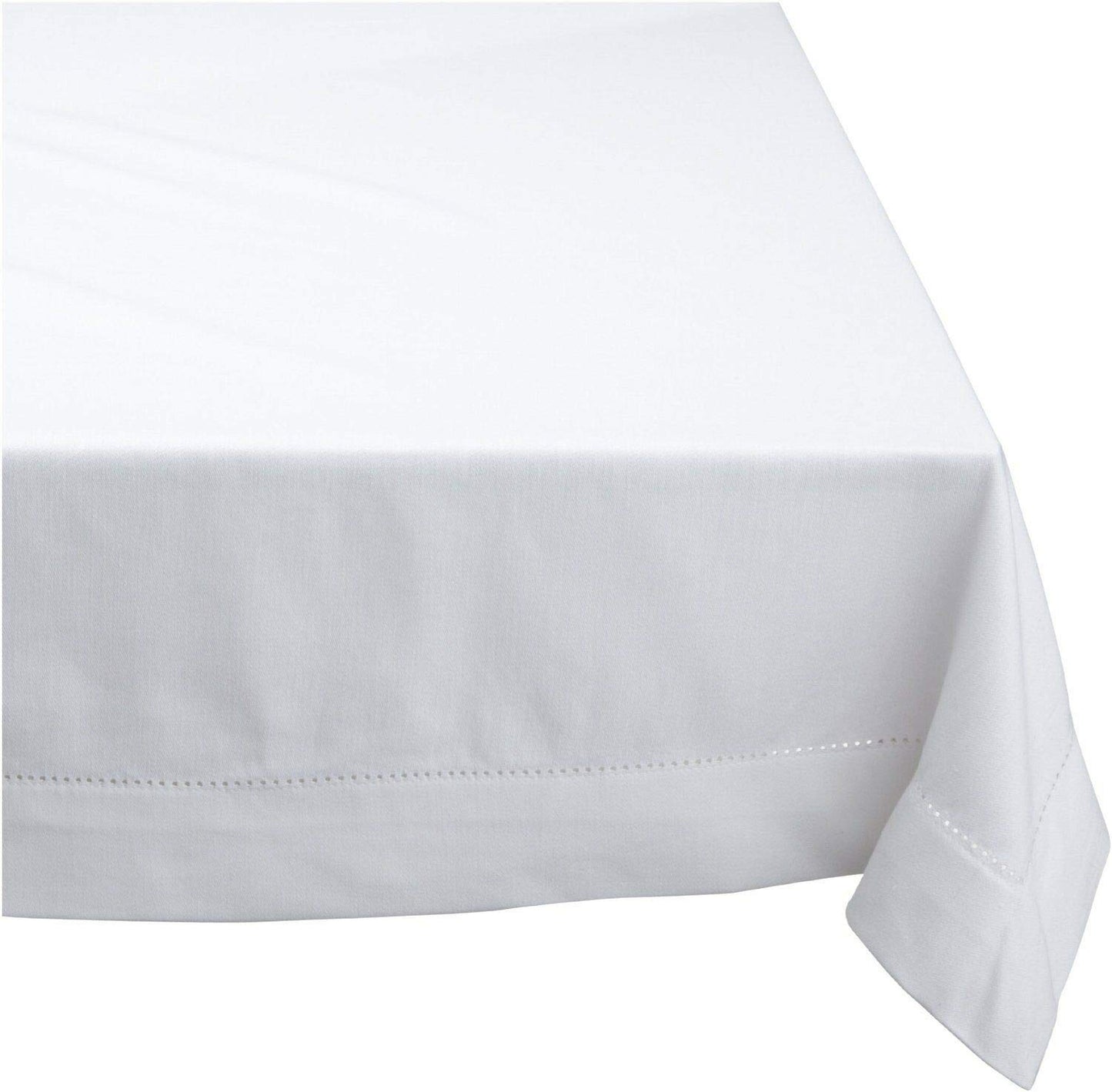 Fennco Styles Handmade Basic Hemstitch Border Linen-Cotton Tablecloth
