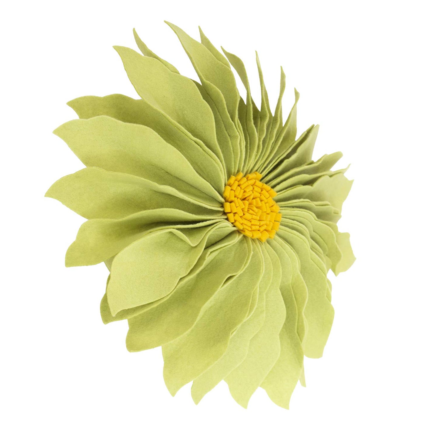 Fennco Styles Handmade Garden 3D Sunflower Decorative Throw Pillow Cover 13" Round - Lilac Floral Pillow Case for Couch, Living Room and Bedroom Décor