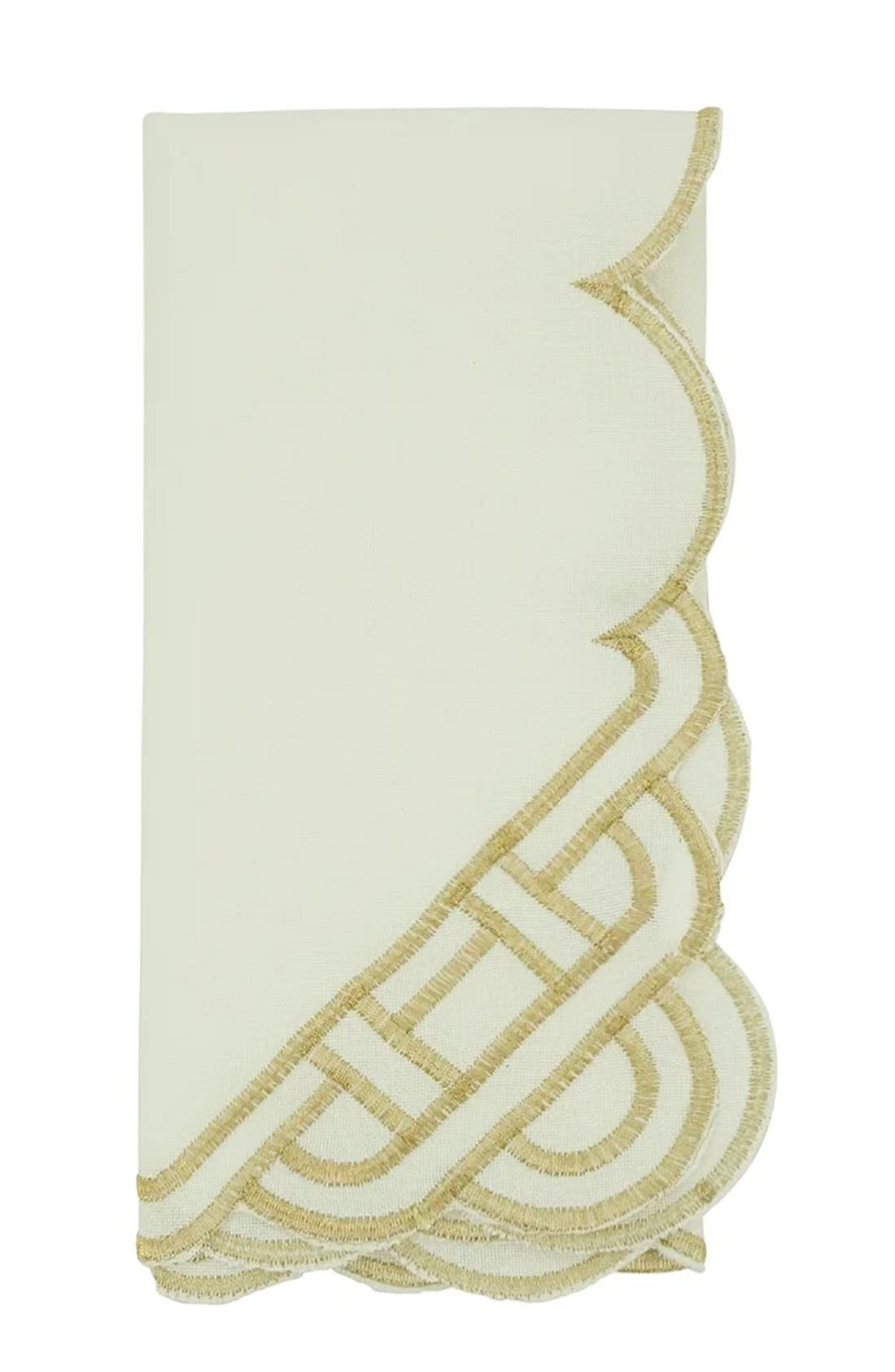 Fennco Styles Braid Emroidered Metallic Border Table Runner 16" W x 54" L - Silver Table Cover for Home Décor, Everyday Use, Christmas, Banquets and Special Events