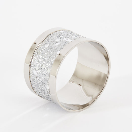 Fennco Styles Mosaic Design Napkin Ring (Sparkling) - Set of 4
