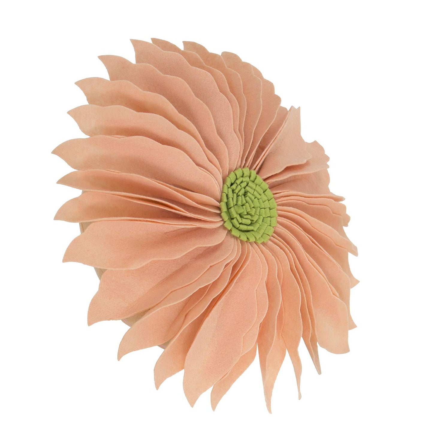 Fennco Styles Handmade Garden 3D Sunflower Decorative Filled Throw Pillow 13" Round - Gold Floral Pillow for Couch, Living Room and Bedroom Décor