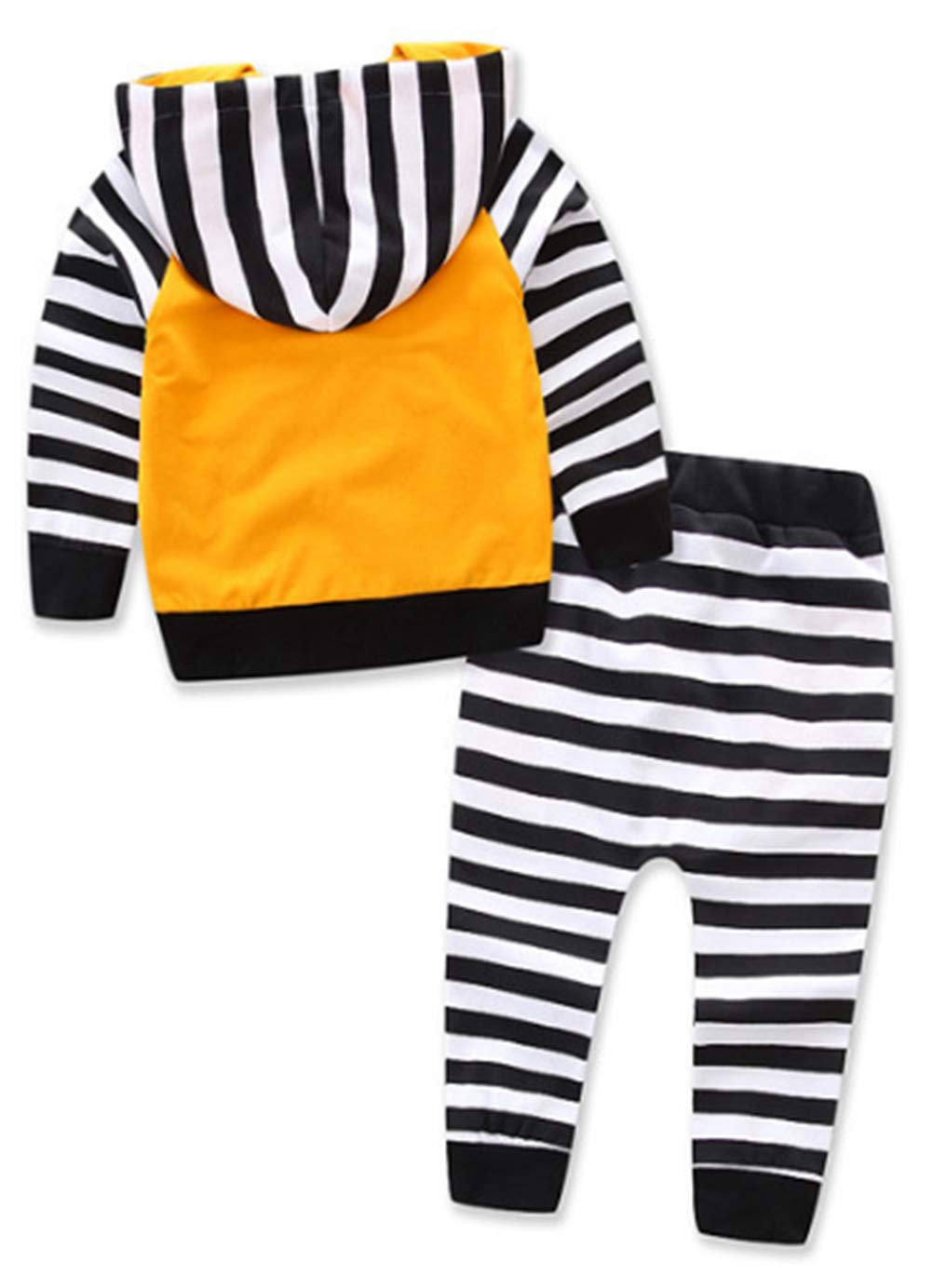 stylesilove Toddler Little Boys Plaid Striped Long Sleeve Hoodie and Pants 2pcs Patterned Cotton Outfit