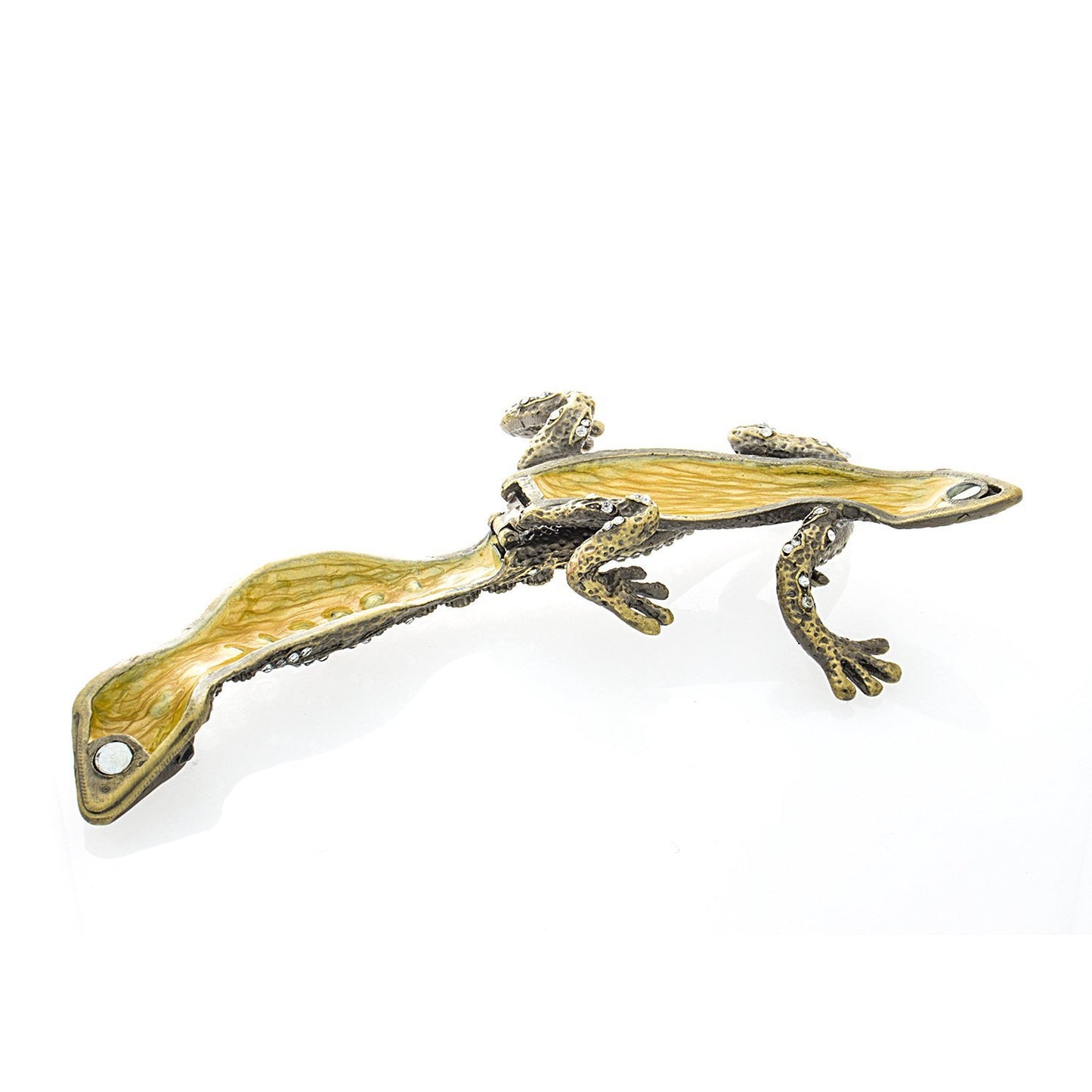 fenncostyles.com Studded Collectible Decorative Jeweled Gecko Trinket Box