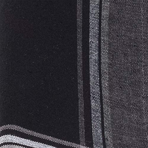 Fennco Styles Contemporary Stripe Border Design Cotton Tablecloth