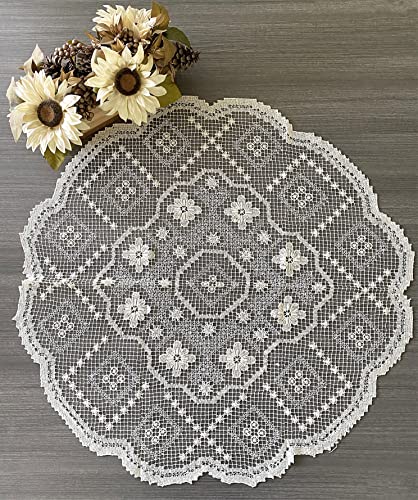 Fennco Styles Handmade All-Over Tuscany Lace Tablecloth