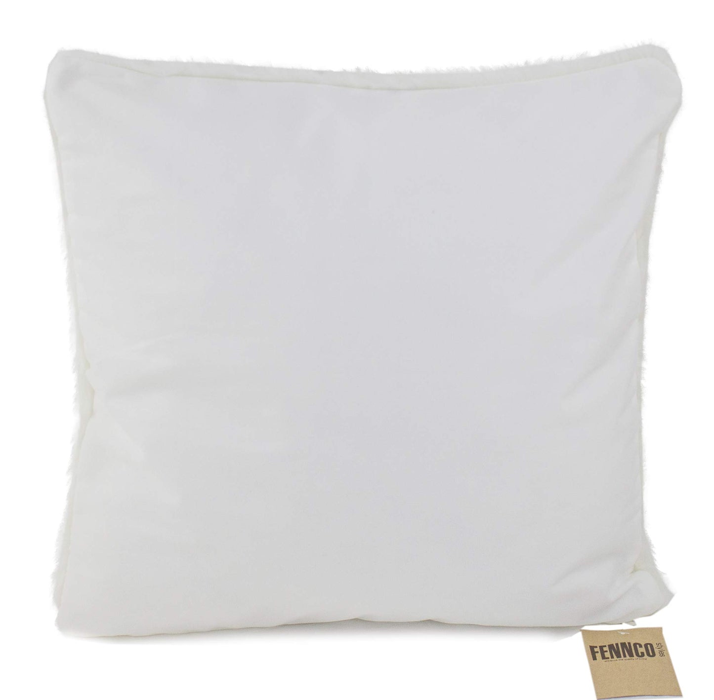 Fennco Styles Faux Fur Design White Holiday Christmas Throw Pillow