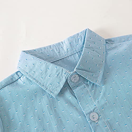 stylesilove Toddler Boys Short Sleeve Classic Cotton Button Down Shirt for Casual, Formal Event and Special Occasions