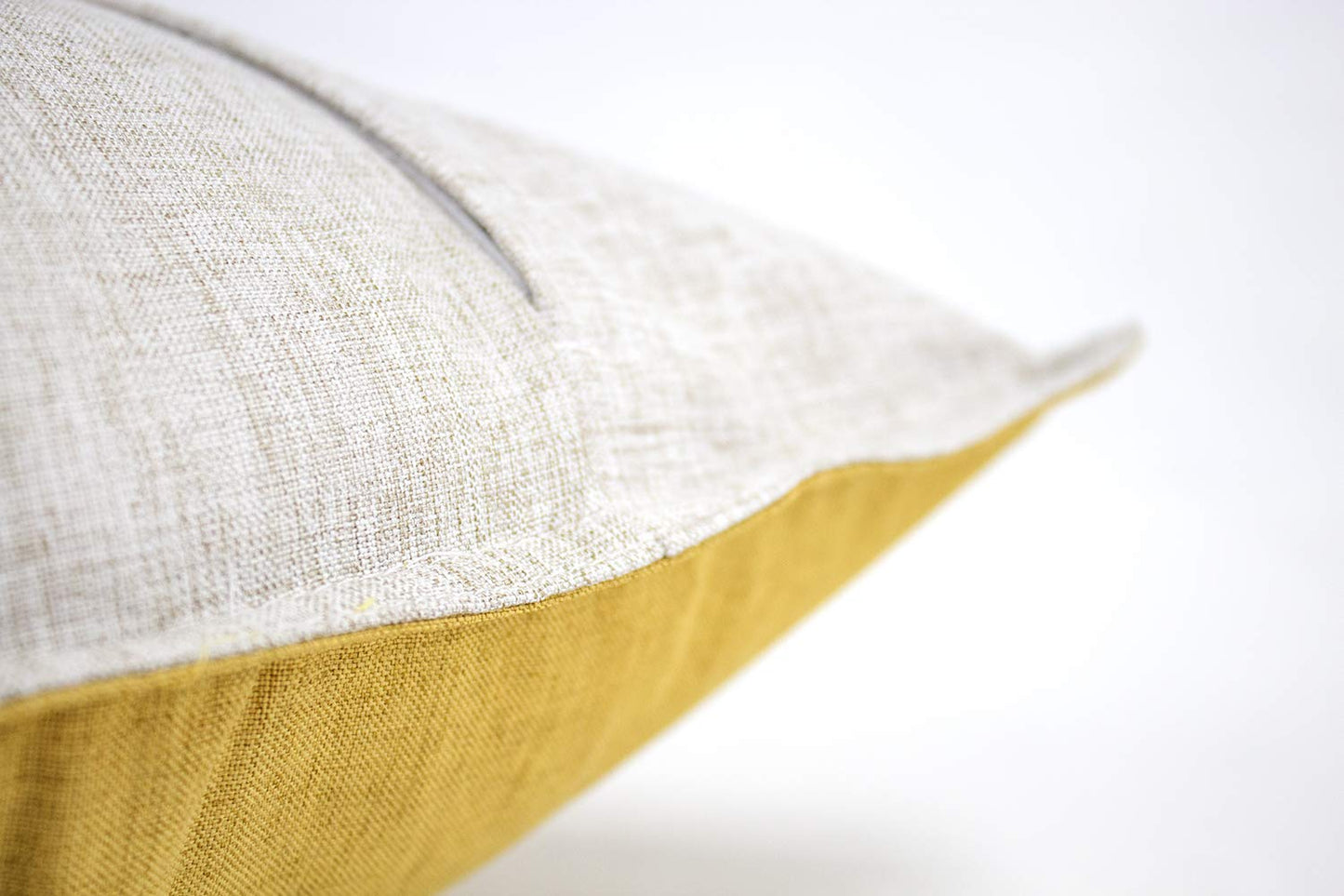 Fennco Styles Contemporary Neutral Solid Textured Reversible Decorative Throw Pillow 18 x 18 Inch - Linen Blend Throw Pillow for Couch, Bedroom and Home Everyday Use