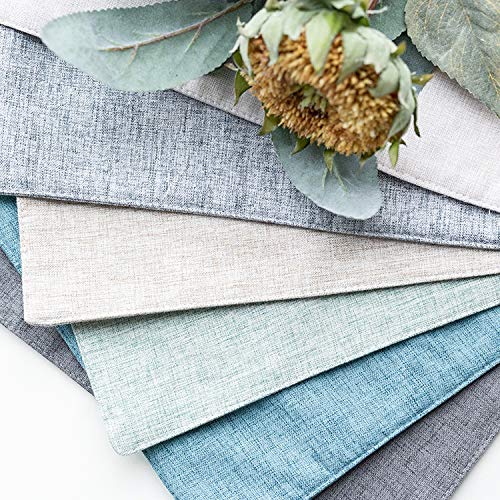 Fennco Styles Classic Woven Textile Decorative 12 x 18 Inch Table Placemats, Set of 4 - Solid Color Table Place Mats for Family Dinner, Banquets, Special Events and Home Décor