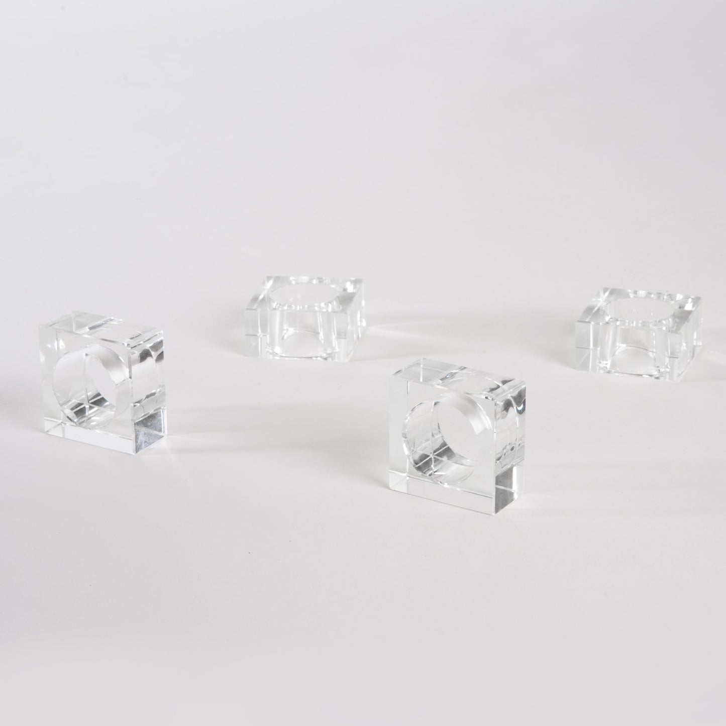 Fennco Styles Elegant Wedding Events Crystal Design Napkin Rings, Set of 4