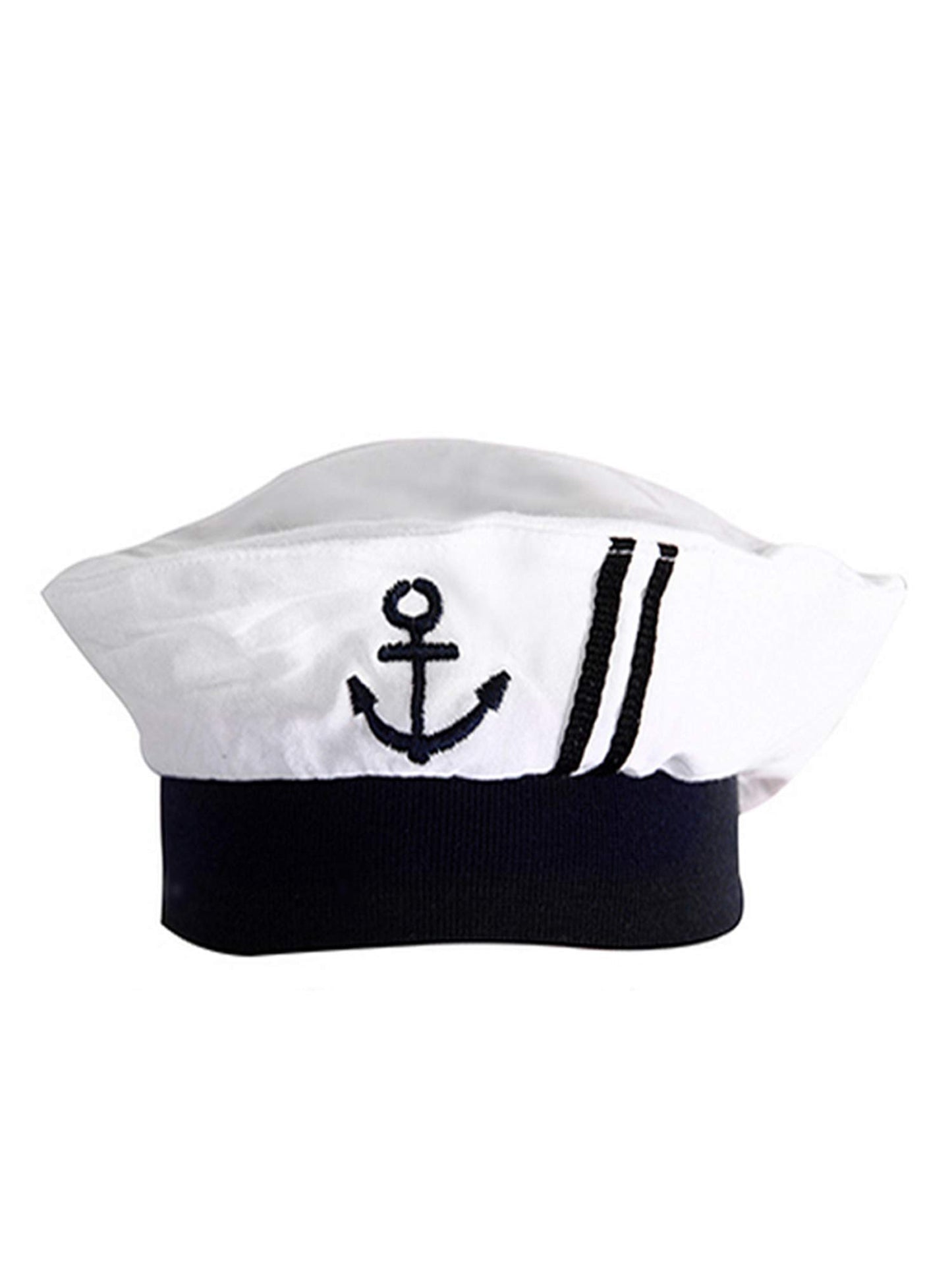 stylesilove.com Baby Boy Marine Sailor Cotton Romper Onesie with Hat and Necktie 3pcs Holiday Outfit