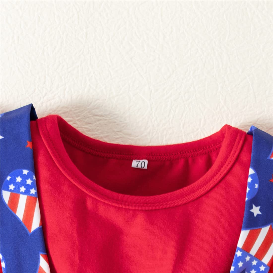 stylesilove Infant Baby Girls American Flag Ruffle Romper Dress & Headband 2pcs 4th of July Independence Day Patriotic Outfit