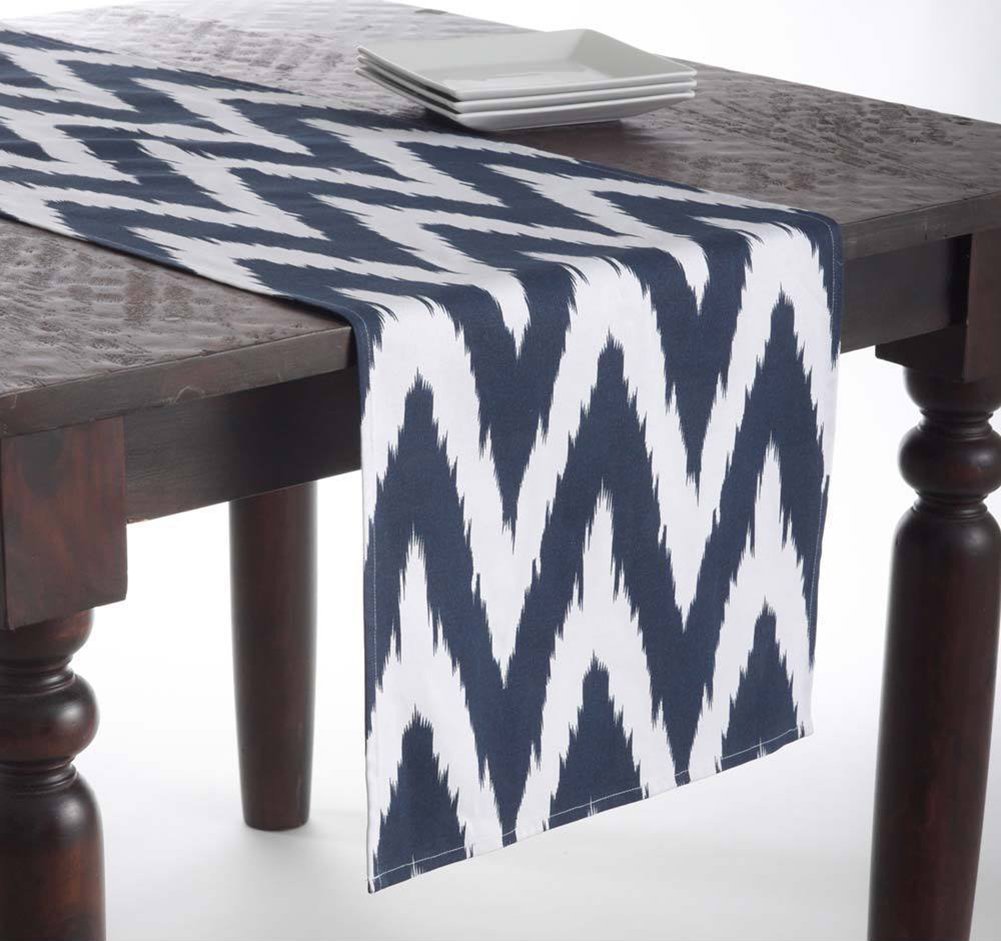 Fennco Styles Bail Chevron Decorative Table Runner 16"x72"