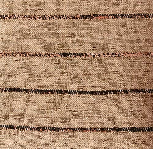 Fennco Styles Homey Striped Cotton Table Runner with Fringe 16" W x 72" L – Natural Table Cover for Home Décor, Dining Table, Banquets, Everyday Use and Special Events