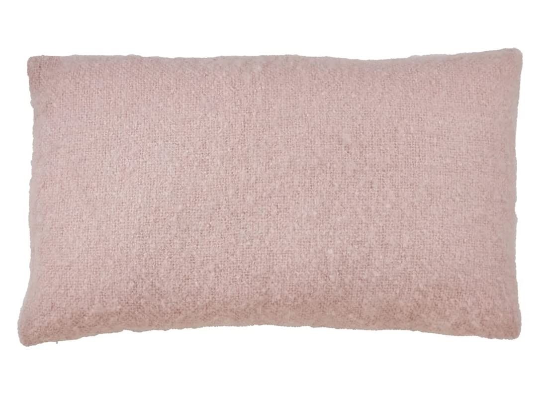 Fennco Styles Solid Faux Mohair Decorative Throw Pillow 18" W x 18" L - Soft Cushion for Home, Couch, Living Room, Bedroom and Office Décor