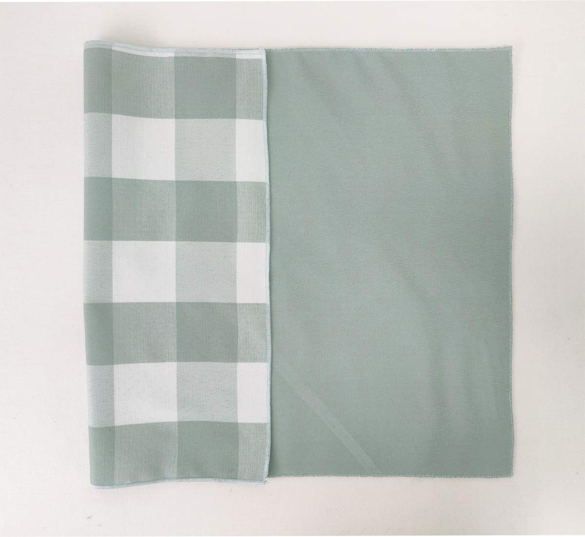 Fennco Styles Buffalo Check Double Layers Reversible Placemats 14" W x 20" L, Set of 4 - Handmade in USA - Plaid Table Mats for Everyday Use, Banquet, Holiday, Family Gathering, Special Occasion