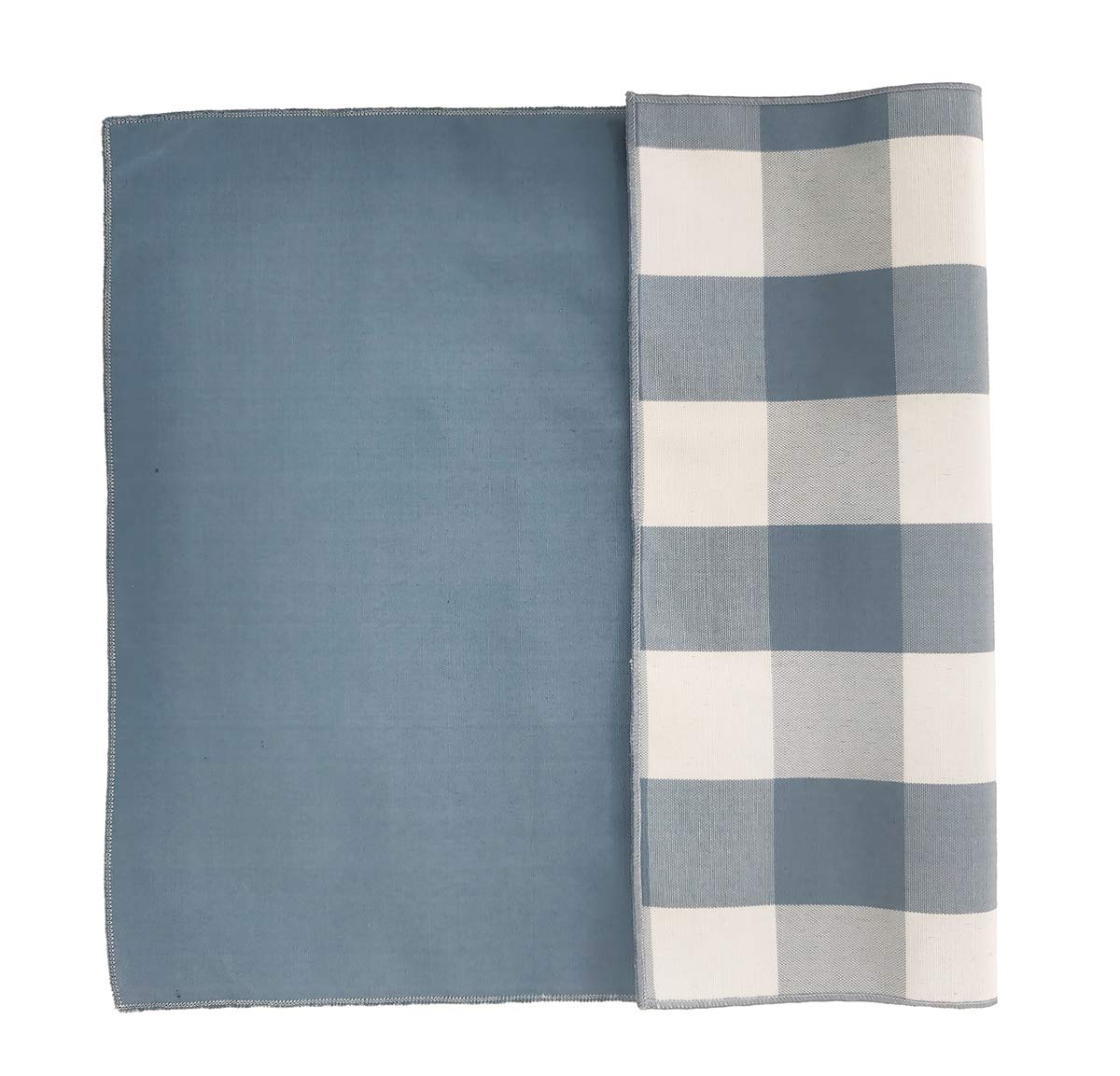 Fennco Styles Buffalo Check Double Layers Reversible Placemats 14" W x 20" L, Set of 4 - Handmade in USA - Plaid Table Mats for Everyday Use, Banquet, Holiday, Family Gathering, Special Occasion