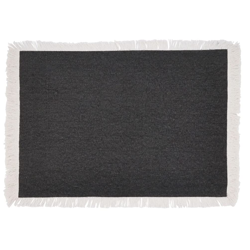 Fennco Styles Fringe Border Design Cotton Table Runner 16" W x 72" L - Table Cover for Christmas, Holiday, Dining Table, Everyday Use, Banquets and Special Occasion