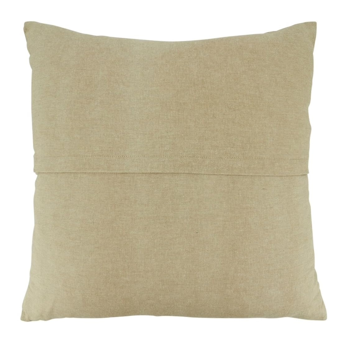 Fennco Styles Striped Tufted Design Cotton Decorative Throw Pillow 20" W x 20" L - Black & Natural Woven Cushion for Home, Couch, Bedroom, Living Room and Office Décor