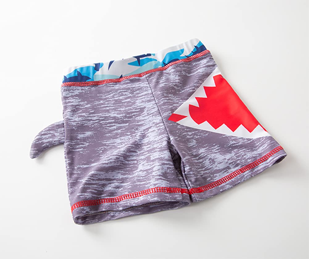 Styles I Love Kid Boys Shark Printed Short Sleeve Rash Guard Set and Sun Hat 3pcs Multicolored Swimsuit Beach Bathing Suit