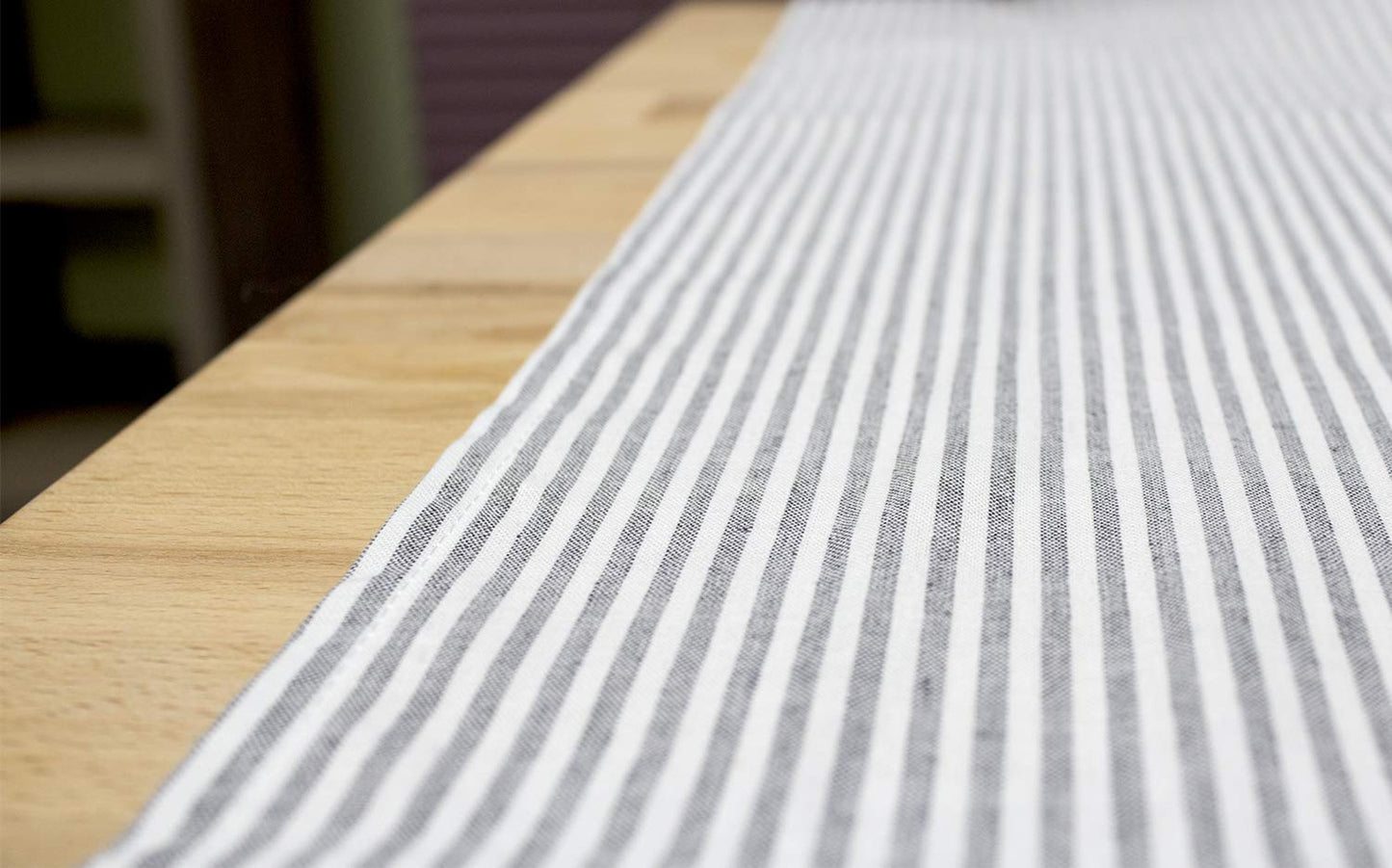 Fennco Styles Simple Ticking Stripes 100% Pure Cotton Placemats 13 x 19 Inch, Set of 4