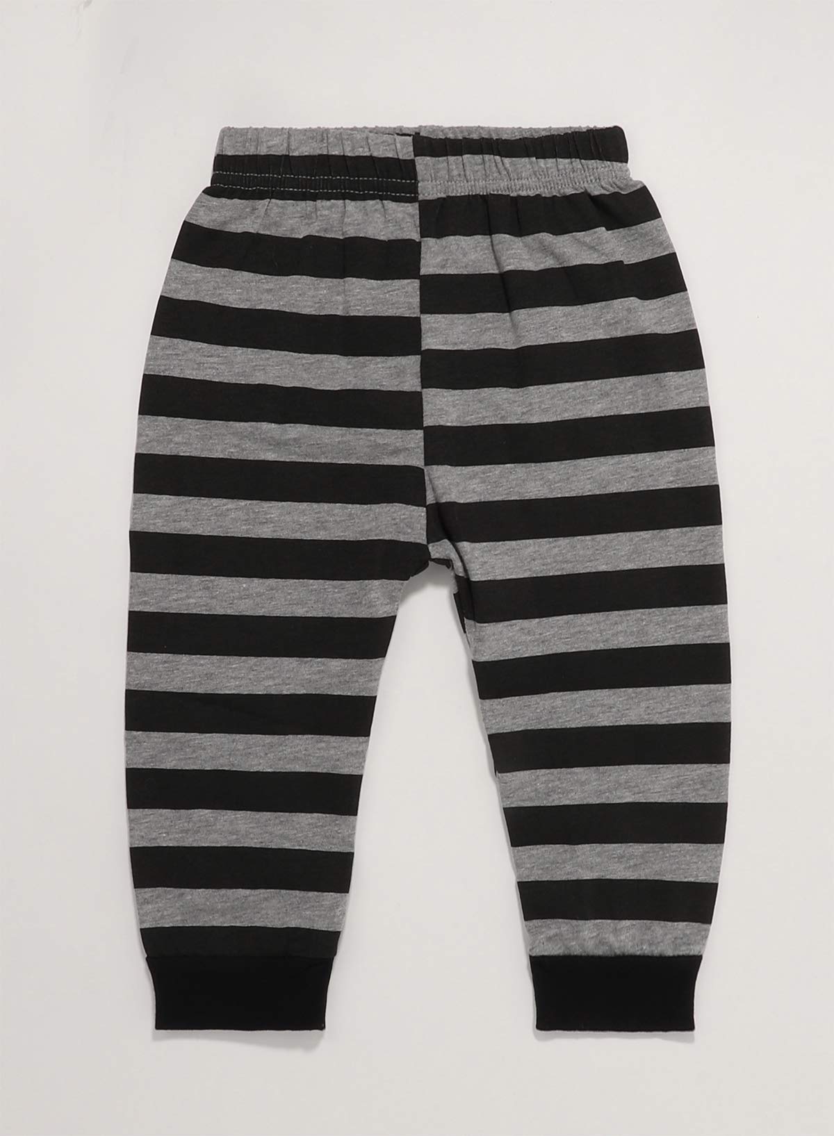 Styles I Love Baby Boys Grey Dinosaur T-Shirt and Stripe Pants 2pcs Long Sleeve Cotton Outfit